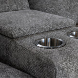 Zayn 4 Seater with Chaise & Console - Marshmallow