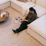 Zurich Handwoven Textured Boucle Wool Rug - Caramel