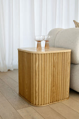 Travertine Side Table