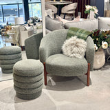 Solace Boucle  Ottoman - Sage