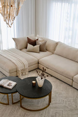 Reeves 6 Seater with Ottoman - Exclusive Cobblestone