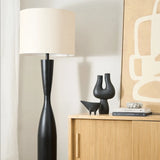 Callum Floor Lamp - Black Base Black Shade