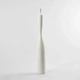 Callum Floor Lamp - White Base Natural Shade