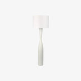 Callum Floor Lamp - White Base Natural Shade