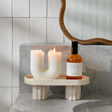 Column Tray - Oval/Travertine