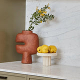 Column Tray - Round/Travertine