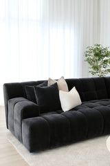 Valletta Corner Modular with Chaise - Mystique Caviar