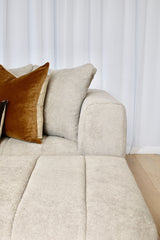 Laurent 3 Seater with Reversible Chaise - Cuddle Cobblestone