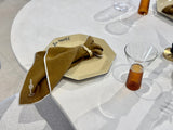 Embroidered Linen Napkin Set - Goblet
