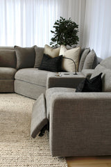 Newport 4 Piece Power Recliner Suite - Top Storm