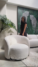 Rae Swivel Armchair - Wheat