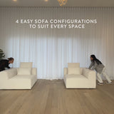 Verona 3 Seater with Reversible Chaise - Cloud Optical