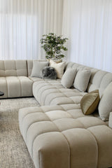 Valletta Corner Modular with Chaise - Mystique Grey Gum