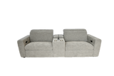 Newport 3 Piece Loveseat with Power Recliners - Top Storm