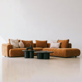 Cruz 3 Seater with Chaise - Rust