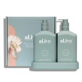 Al.ive Wash & Lotion Duo + Tray - Kaffir Lime & Green Tea
