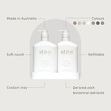 Al.ive Wash & Lotion Duo + Tray - Mango & Lychee