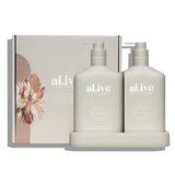 Al.ive Wash & Lotion Duo + Tray - Sea Cotton & Coconut