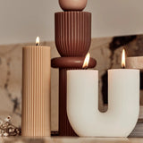 Wide Column Pillar Candle - Honey