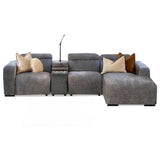 Zayn 3 Seater with Chaise & Console - Marshmallow