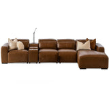 Zayn 4 Seater with Chaise & Console - Biscoff