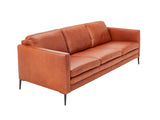 Oslo 3 Seater Leather Lounge - Cognac