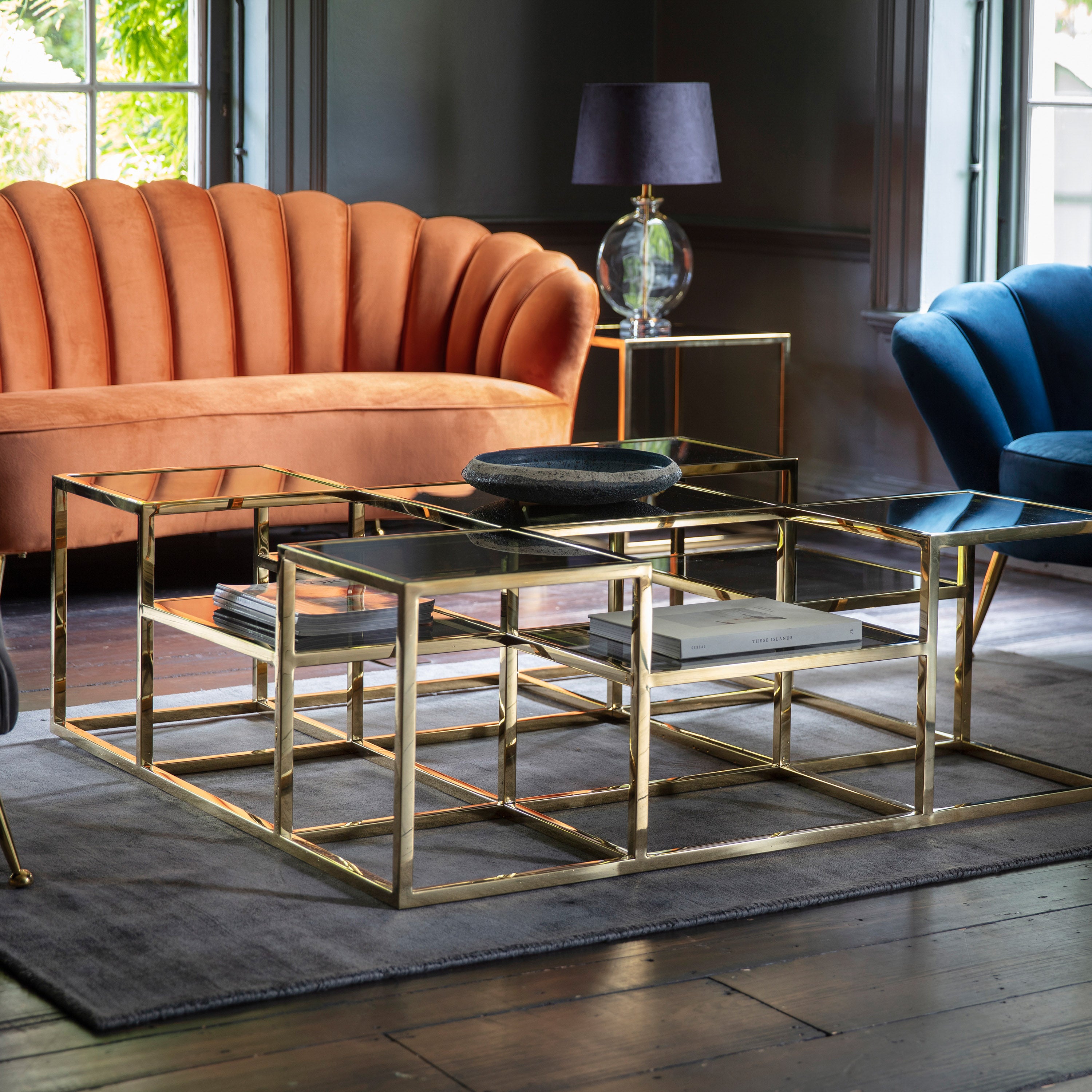 Buy Santorini Gold Frame Coffee Table in Perth, Osborne Park