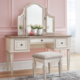 Antoinette Vanity with Mirror & Stool