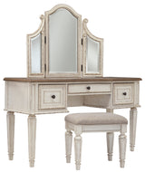 Antoinette Vanity with Mirror & Stool