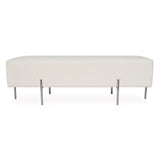Coco Quilted Ottoman - Textured Pearl
