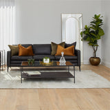 Oslo 3 Seater Leather Sofa - Caviar