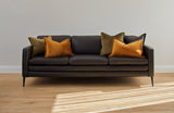 Oslo 3 Seater Leather Sofa - Caviar