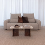 Lunare 2 Seater with Extendable Back Rests - Autumn Tweed