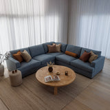 Monaco Corner Lounge - 5 Extra Wide Seats - Apollo Ocean