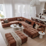 Valletta Corner Modular with Chaise - Mystique Biscoff