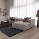 Laurent 3 Seater with Reversible Chaise - Cuddle Cobblestone