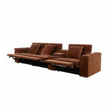 Lorde 3 Seater with 2 Recliners and Console - Provence Cinnamon