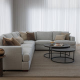 Monaco Corner Lounge - (additional armless seat) - 6 Extra Wide Seats - Apollo Marshmallow