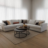 Monaco Corner Lounge - 5 Extra Wide Seats - Apollo Marshmallow