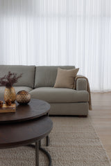 Monaco Corner Lounge - (additional armless) 6 Extra Wide Seats - Light Grey