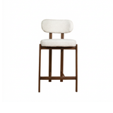 Coco Counter Stool - Sandstone with Walnut Legs