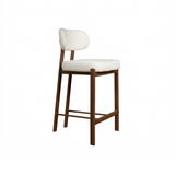 Coco Counter Stool - Sandstone with Walnut Legs