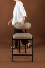 Coco Counter Stool - Dune with Espresso Legs