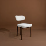 Coco Dining Chair - Sandstone with Walnut Legs
