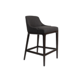 Ashford Counter Stool - Noir with Walnut Legs