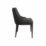 Ashford Dining Chair - Noir with Walnut Legs