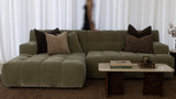 Valletta 3 Seater with Chaise - Mystique Fern