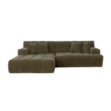 Valletta 3 Seater with Chaise - Mystique Fern