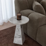 Torin Side Table - White & Grey