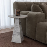 Torin Side Table - White & Grey